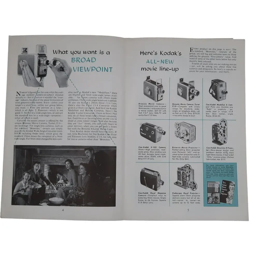 Kodak Movie News Magazine Booklet Set of Four (4) 1956 Eastman Kodak